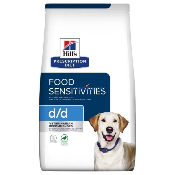 Hill's Pd D/D Foderflsomhed, And Og Ris - Trfoder Til Hunde - 4 Kg