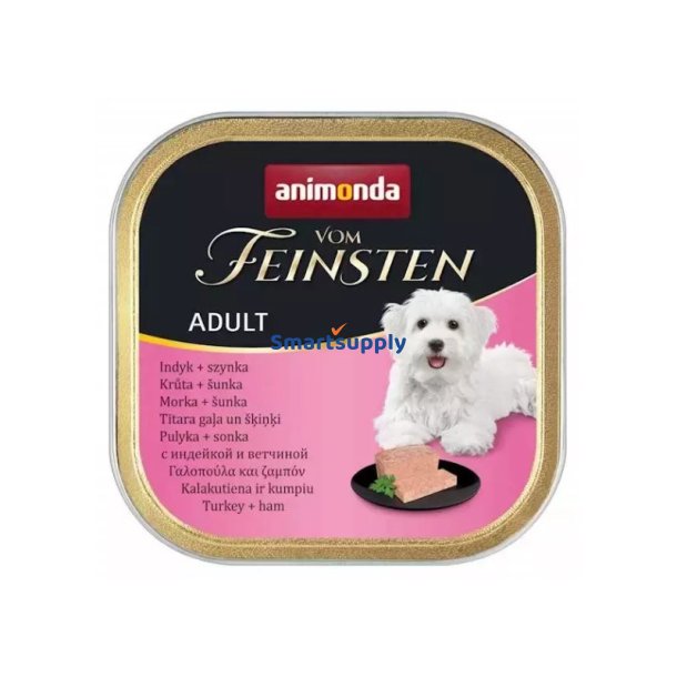 Animonda Vom Feinsten Voksen Kalkun Med Skinke - Vdfoder Til Hunde - 150G