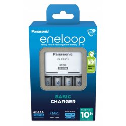 Batterioplader PANASONIC Eneloop Basic BQ-CC51 + 4x AAA 800 mAh (K-KJ51MCD04E)