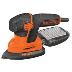 Black & Decker BLACK+DECKER KA2500K Levigatrice Multifunzione Mouse, Velocit 14.000 Giri/Min, 120 W