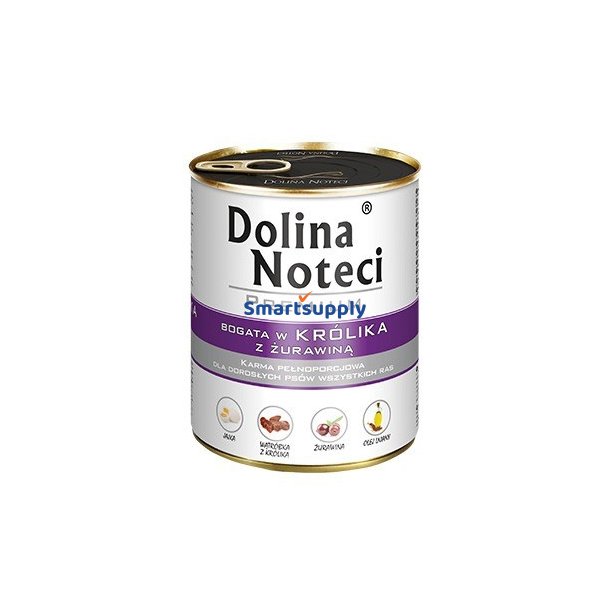 DOLINA NOTECI Premium Rich in rabbit with cranberries - Vdt hundefoder - 800 g