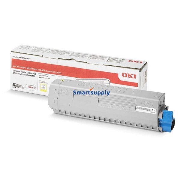 OKI C824, C834, C844 Gul toner 5.000 sider original