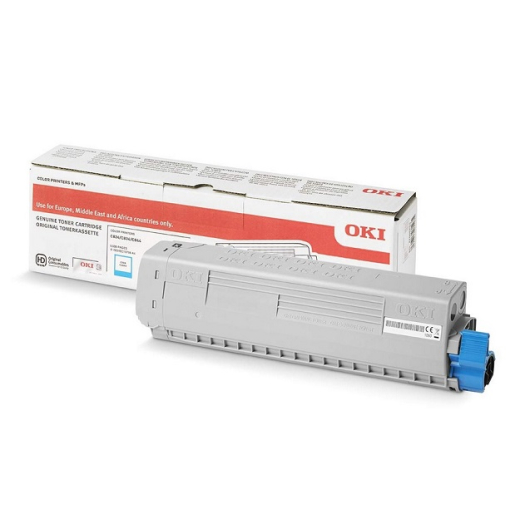 OKI C824, C834, C844 Cyan toner 5.000 sider original