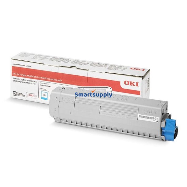 OKI C824, C834, C844 Cyan toner 5.000 sider original