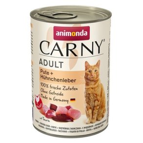 ANIMONDA Cat Carny Adult Kalkun med kyllingelever - vdfoder til katte - 400 g