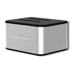 Qoltec 50316 2x HDD / SSD dockingstation | 2,5"/3,5" SATA | USB 3.0 | Kloning