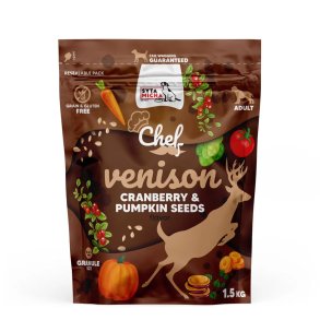 SYTA MICHA Chef Venison with cranberry and pumpkin seeds - trfoder til hunde - 1,5kg