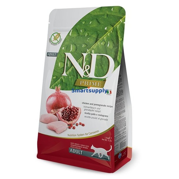 Farmina N &amp; D Cat Prime Kylling &amp; Granatble Voksen 1,5 Kg