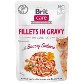 BRIT Care Fillets in Gravy laksefileter i sovs - vdt kattefoder - 85 g