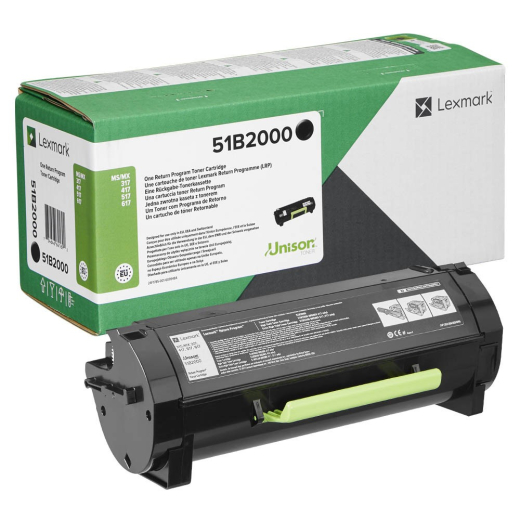Lexmark 51B2000 toner 2.500 sider original