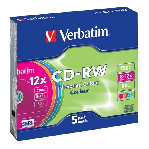 CD-RW 8-12x 700MB 5P SL 43167
