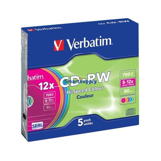 CD-RW 8-12x 700MB 5P SL 43167