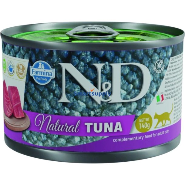 Farmina N &amp; D Cat Natural Tun - Vdfoder Til Katte - 140 G