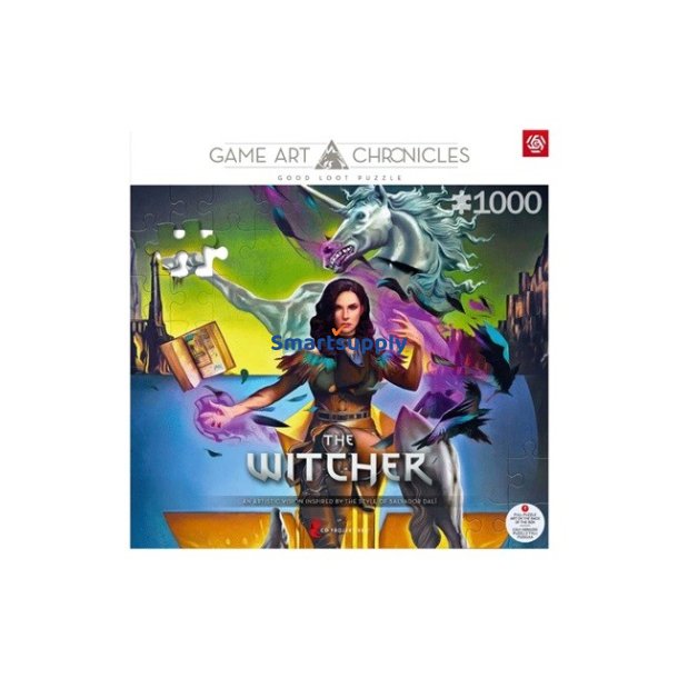 Good Loot Game Art Chronicles Puzzle: The Witcher Yennefer &amp; Salvador Dali (1000 Elementer)