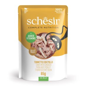 SCHESIR in jelly Tuna with chicken - vd kattefoder - 85 g