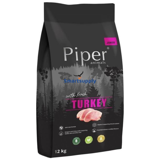 Dolina Noteci Piper Junior Med Kalkun - Trfoder Til Hunde - 12 Kg