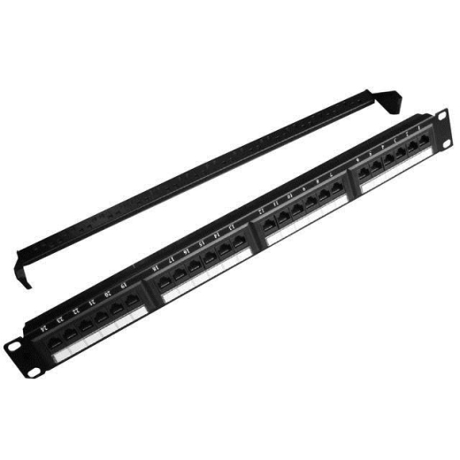 Patch Panel 24 Port 1U Kat.5E Kabelh�ndtering