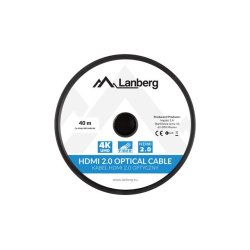 Lanberg Ca-Hdmi -20Fb-0300-Bk Optisk Kabel Hdmi M/M 30M V2.0 4K