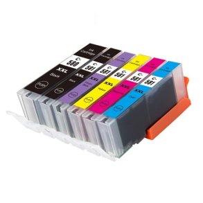 Canon 580 / 581 XXL B/B/C/M/Y/PB 6 blkpatroner kompatibel