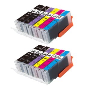 Canon 580 / 581 XXL B/B/C/M/Y/PB 12 blkpatroner kompatibel