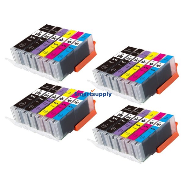 Canon 580 / 581 XXL B/B/C/M/Y/PB 24 blkpatroner kompatibel