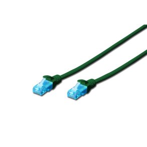 Patch cord U/UTP kat.5e PVC 3m gr�n