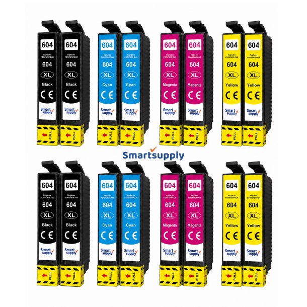 Epson 604 XL BCMY 16 stk bl�kpatroner kompatibel rabatpakke