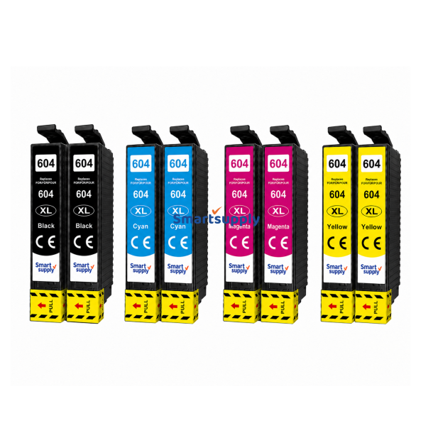 Epson 604 XL BCMY 8 stk bl�kpatroner kompatibel rabatpakke