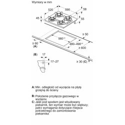 BOSCH Gaskomfur POH6B6K30