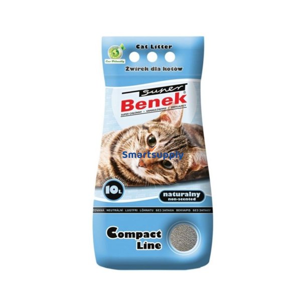 Certech Super Benek Compact Natural - Klumpende kattegrus 10 l