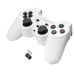 Esperanza EGG108W spil-controller Sort, Hvid RF Gamepad Analog/digital PC, Playstation 3