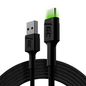 Green Cell KABGC13 USB-kabel USB 2.0 2 m USB A USB C Sort