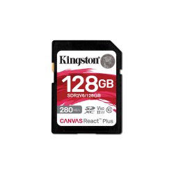 Kingston 128Gb Canvas React Plus Sdxc Uhs-Ii 280R/100W U3 V60 Til Full Hd/4K