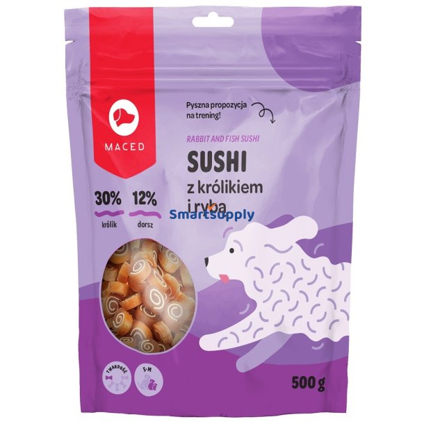 Maced Sushi Med Kanin Og Fisk - Hundegodbid - 500G