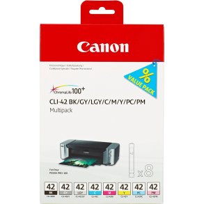 Canon CLI-42 BK/GY/LGY/C/M/Y/PC/PM blkpatroner original