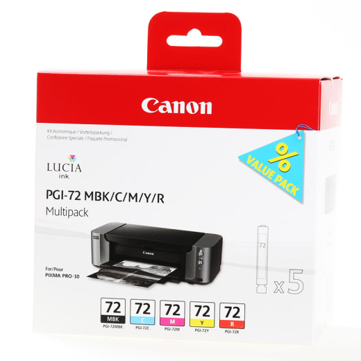 Canon PGI-72 MBK/C/M/Y/R bl�kpatroner 5 stk original 