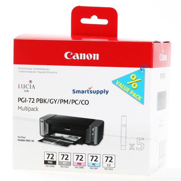 Canon PGI-72 PBK/GY/PM/PC/CO blkpatroner 5 stk original