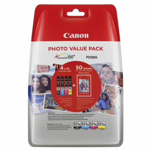 Canon CLI-551 XL BCMY 4 stk bl�kpatroner original
