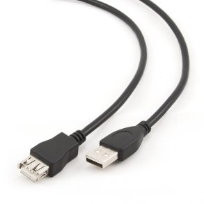 Gembird 3m USB 2.0 A M/FM USB-kabel USB A Sort
