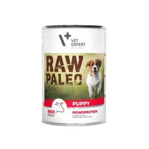 RAW PALEO Puppy Monoprotein Oksekd - vdfoder til hvalpe - 400 g