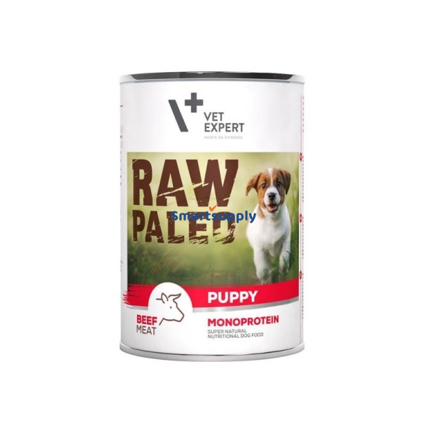 RAW PALEO Puppy Monoprotein Oksekd - vdfoder til hvalpe - 400 g