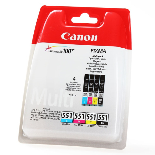 Canon CLI-551 BCMY 4 stk bl�kpatron original
