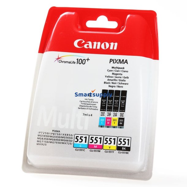 Canon CLI-551 BCMY 4 stk bl�kpatron original