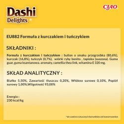 Inaba Cat Dashi Delights Silky Bouillon Kylling Med Tun - Godbid Til Katte - 40G