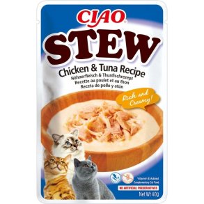 INABA Ciao Stew Chicken & Tuna - Kattegodbidder - 40g