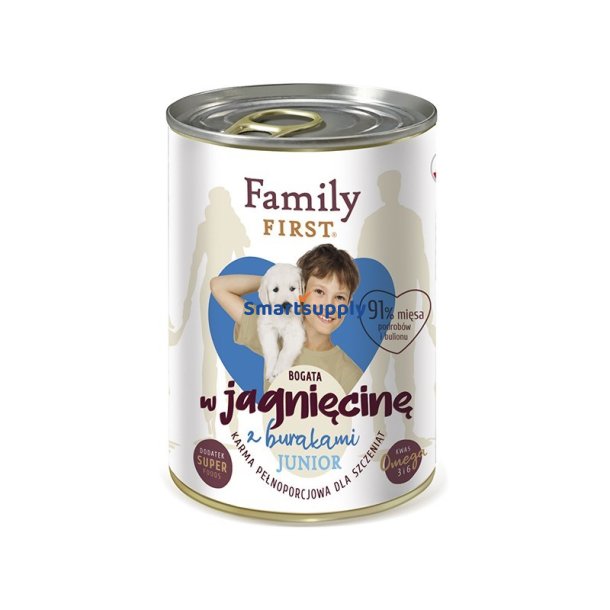 Family First Juniorlam Med Rdbeder - Vdfoder Til Hunde - 400 G