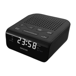 SRC 136 B Radio v�kkeur, LED display, program. 20 FM stationer