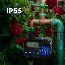 GreenBlue elektronisk vandingskontrol, programmr, strmforsyning 2x1,5V AA, GB390