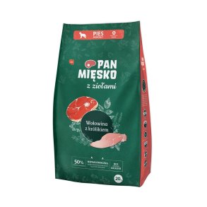 PAN MISKO with herbs Beef with rabbit M - trfoder til hunde - 20kg