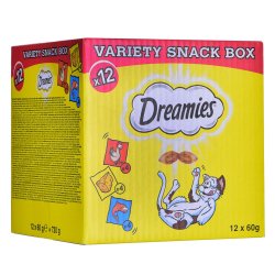 DREAMIES Variety Snack Box - Kattegodbidder - 12x60 g